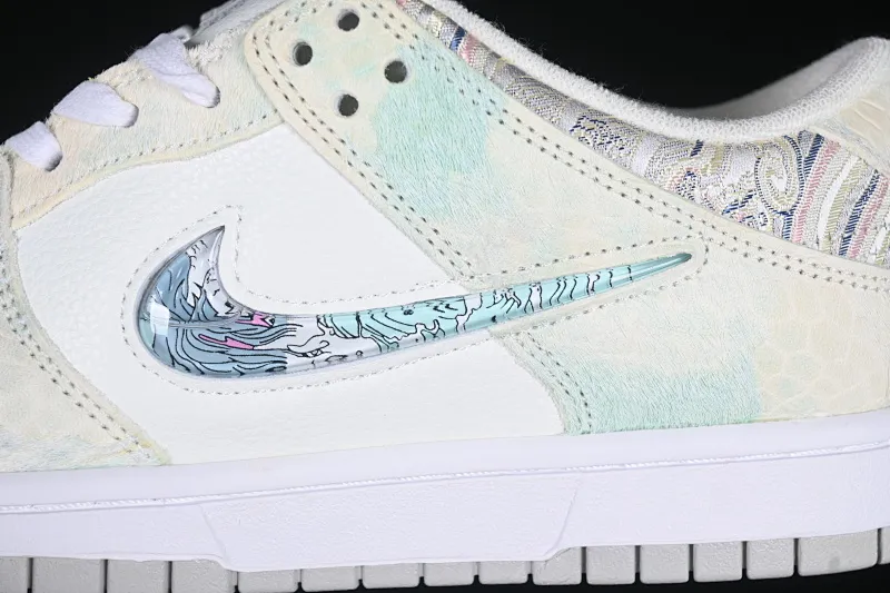 All Categories Nk SB Dunk Series Nk SB Dunk Low Low-top sneakers Nk Dunk Low CNY Year of the Dragon limited New Chinese style customization Steam Puppet-Third Prince White Ao Bing SB low-top casual sneakers DV0831-101